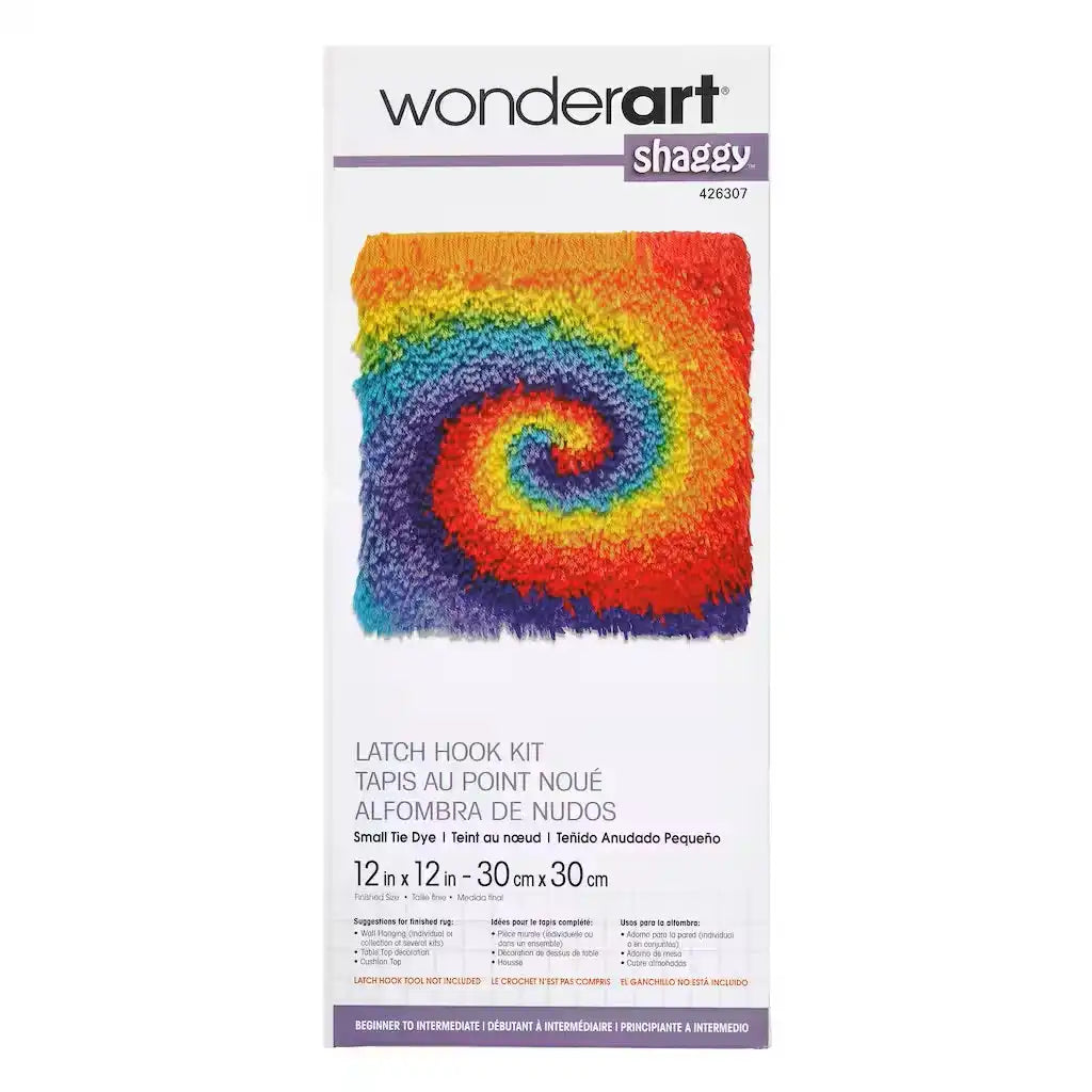 WonderArt Shaggy Small Tie Dye Kit 12" x 12" - Discontinued Items