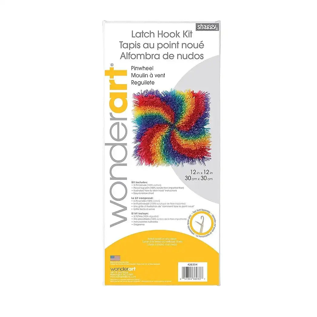 WonderArt Shaggy Pinwheel Kit 12" x 12" - Discontinued Items