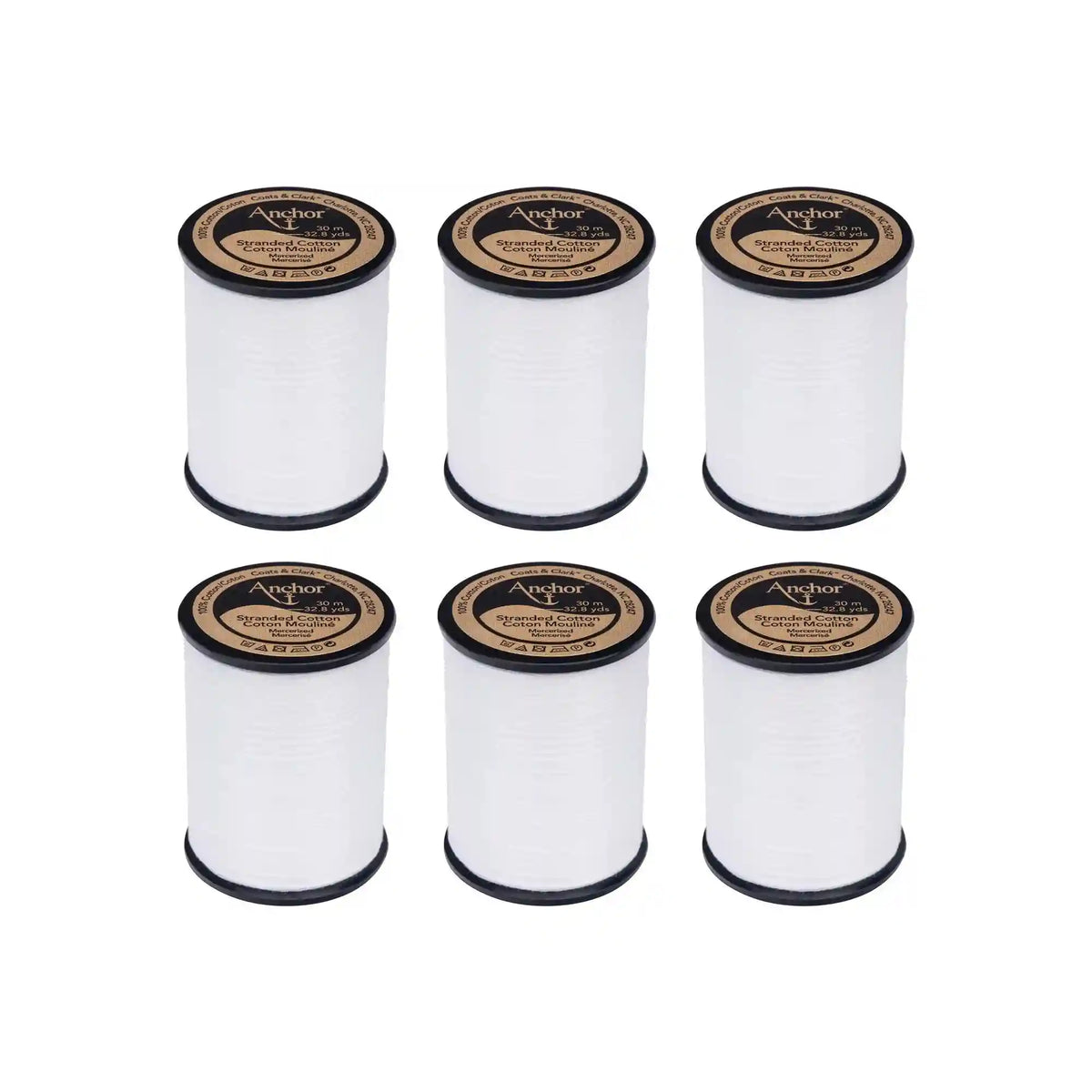 Anchor Spooled Cotton 30 Meters - Clearance Shades