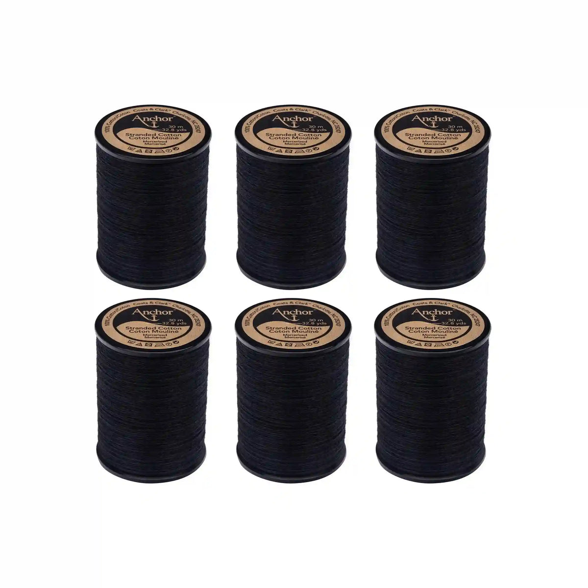 Anchor Spooled Cotton 30 Meters - Clearance Shades