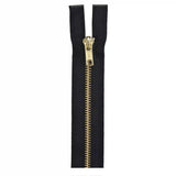Coats & Clark Heavy Weight Separating Brass Zippers