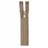 Coats & Clark Heavy Weight Separating Brass Zippers